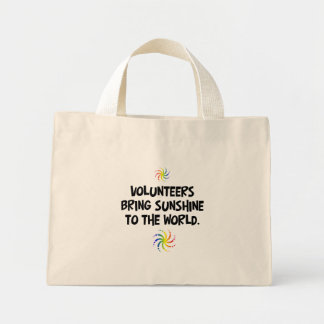 Bolso De Tela Diminuto Los voluntarios traen sol al mundo
