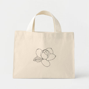 Bolso De Tela Diminuto Magnolia Tote pequeño