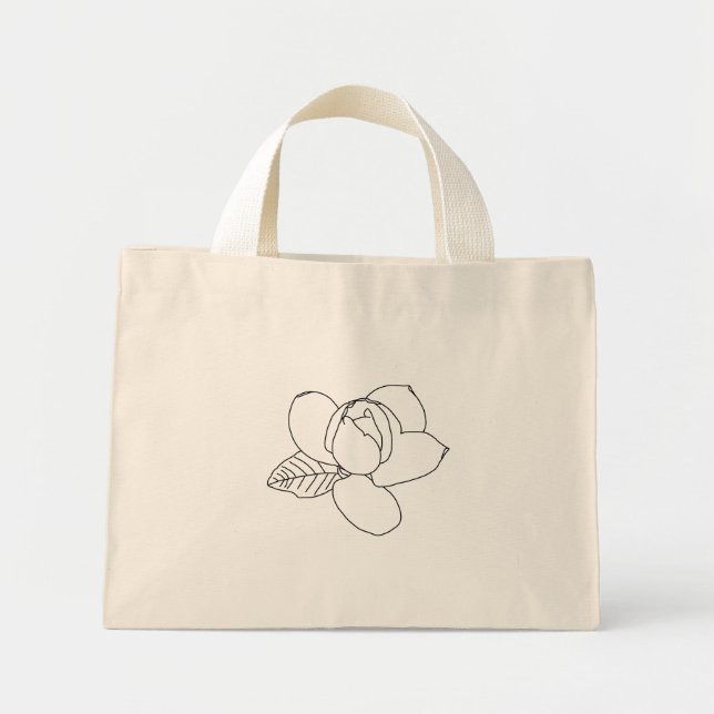 Bolso De Tela Diminuto Magnolia Tote pequeño (Frente)
