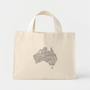 Bolso De Tela Diminuto Mapa de jerga de Australia
