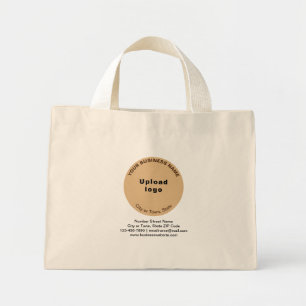 Bolso De Tela Diminuto Marca comercial con forma redondeada marrón claro