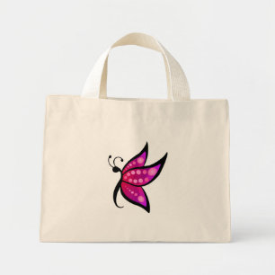 Bolso De Tela Diminuto Mariposa abstracta