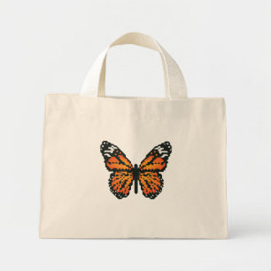 Bolso De Tela Diminuto Mariposa monarca en polígono