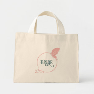 Bolso De Tela Diminuto Mariposa rosada de estilo marrón marrón