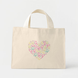 Bolso De Tela Diminuto Mariposas brillantes