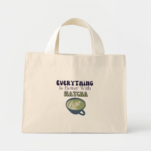 Bolso De Tela Diminuto Matcha Green Tea (Frente)