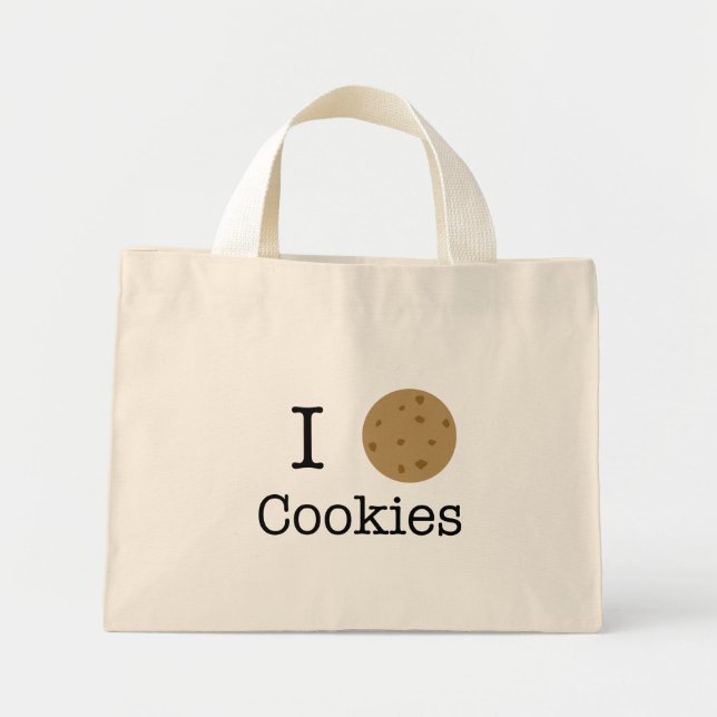 Bolso De Tela Diminuto Me encantan las galletas (Frente)