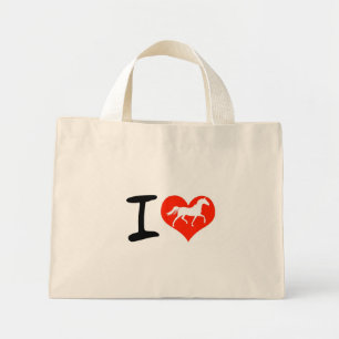 Bolso De Tela Diminuto Me encantan los caballos