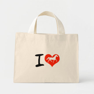Bolso De Tela Diminuto Me encantan los caballos