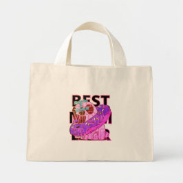 Bolso De Tela Diminuto Mejor mamá pug en una dona