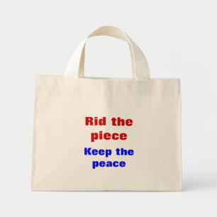 Bolso De Tela Diminuto Mensaje de paz