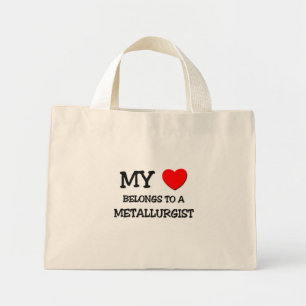 Bolso De Tela Diminuto Mi Corazón Pertenece A Un METALURGISTA