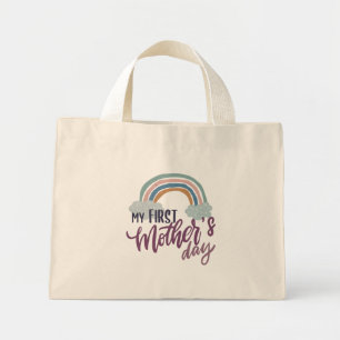 Bolso De Tela Diminuto Mi primer día de la madre