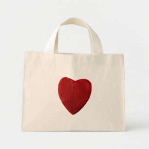Bolso De Tela Diminuto Mini Tragetasche mit rotem Herz