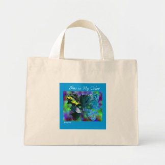 Bolso De Tela Diminuto Mis compras azules
