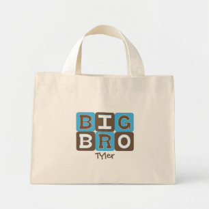 Bolso De Tela Diminuto MOD bloquea Big Bro - Blue & Brown Personalizado