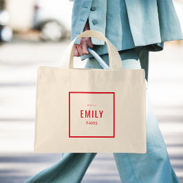 Bolso De Tela Diminuto Moda Rojo Belleza / Marca de moda Promo