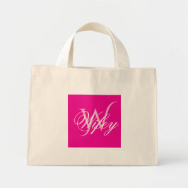Bolso De Tela Diminuto Monograma Personalizada Chic Wifey