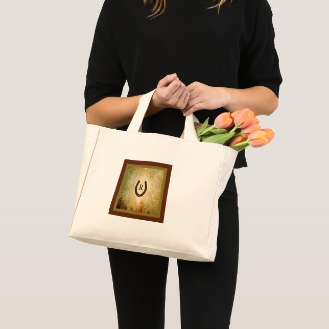 Bolso De Tela Diminuto Monogrammed Horseshoe (Anverso (producto))