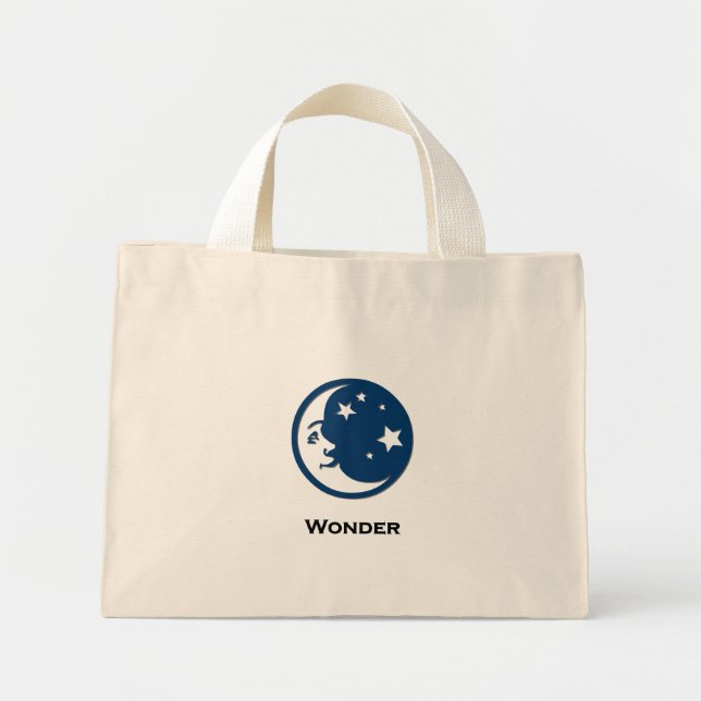 Bolso De Tela Diminuto Moon Stars Wonder (Frente)