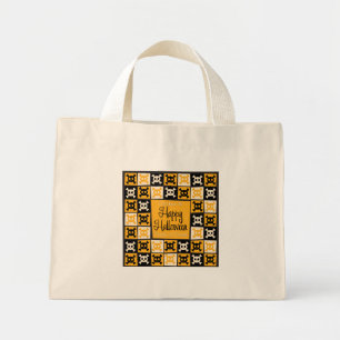 Bolso De Tela Diminuto Mosaico del cráneo de Halloween