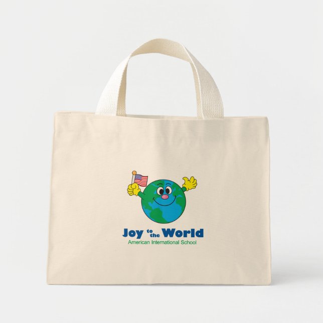 Bolso De Tela Diminuto Mr. Joy Logo Tote (Frente)