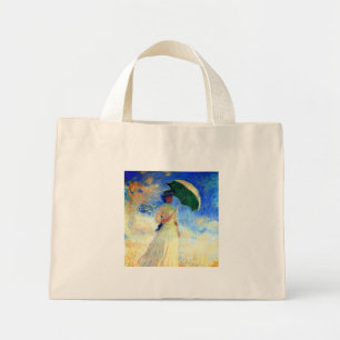Bolso De Tela Diminuto Mujer Monet con una sombrilla a la derecha