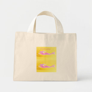 Bolso De Tela Diminuto nadar en las comadronas rosadas subacuáticas