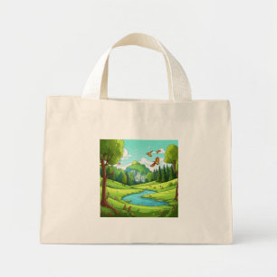 Bolso De Tela Diminuto Naturaleza 15