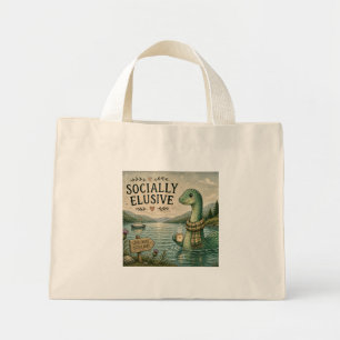 Bolso De Tela Diminuto Nessie esquiva socialmente críptido acogedor Loch