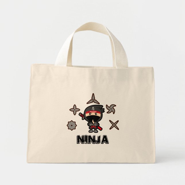 Bolso De Tela Diminuto Ninja Boy (Frente)