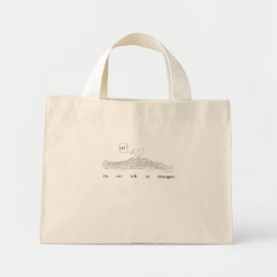 Bolso De Tela Diminuto No hables con extraños