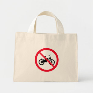 Bolso De Tela Diminuto No se prohíbe el Rótulo en bicicleta Pequeña bol