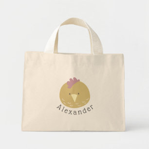 Bolso De Tela Diminuto Nombre de personalizable Chick Cute