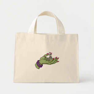 Bolso De Tela Diminuto Novia de Frankenstein con Skeleton Bow