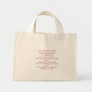 Bolso De Tela Diminuto Nuestro padre en latín