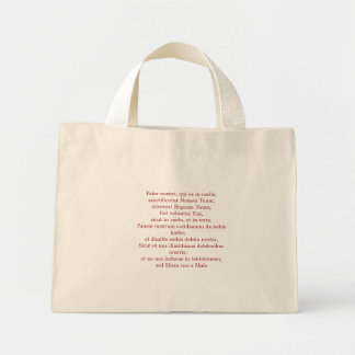 Bolso De Tela Diminuto Nuestro padre en latín