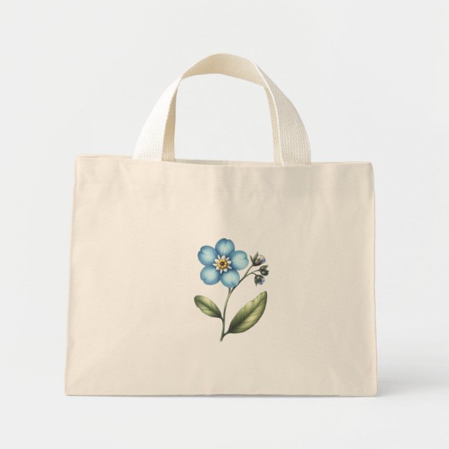 Bolso De Tela Diminuto Olvídenme de no flor (Frente)