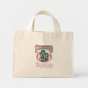 Bolso De Tela Diminuto Orgulloso perro Bulldog papá, regalo del Día del P