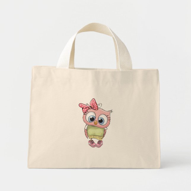 Bolso De Tela Diminuto Owl Tote Bag (Frente)