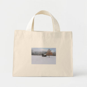 Bolso De Tela Diminuto Paddock cubierto de nieve