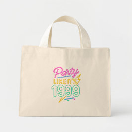 Bolso De Tela Diminuto Party Like It’s 1999®™ – Neon Voltage