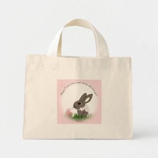Bolso De Tela Diminuto ¡Pascua amapola de un conejito que te ama! Conejit