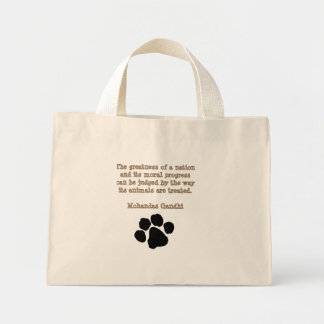 Bolso De Tela Diminuto PawPrintGhandi
