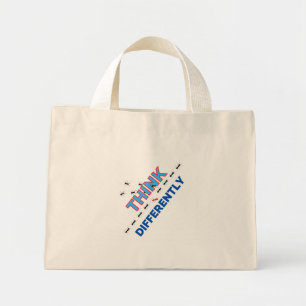 Bolso De Tela Diminuto Pensar diferente 6.w