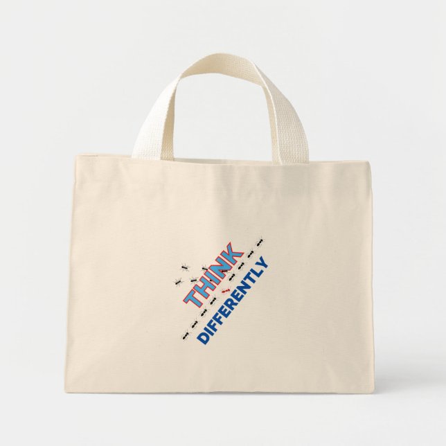 Bolso De Tela Diminuto Pensar diferente 6.w (Frente)