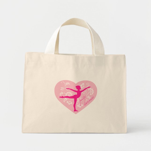 Bolso De Tela Diminuto Pequeña Ballerina Tote (Frente)