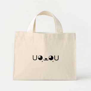 Bolso De Tela Diminuto Perro cachorro kawaii japonés emoticono komoji