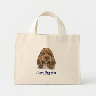 Bolso De Tela Diminuto Perro de cachorro