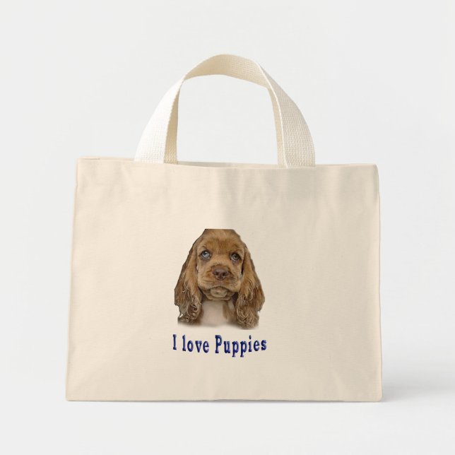 Bolso De Tela Diminuto Perro de cachorro (Frente)